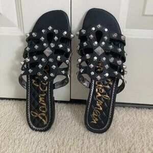 Sam Edelman Beatris Studded Black Leather Sandals